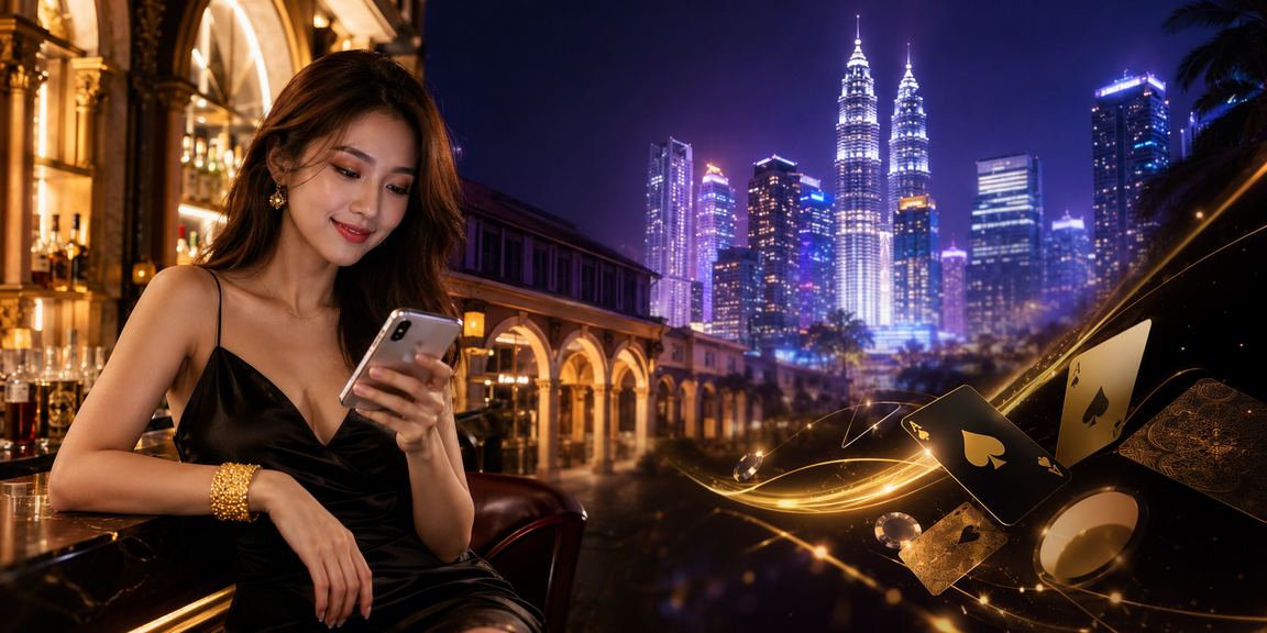 Permainan meja blackjack dan poker di Kuala Lumpur
